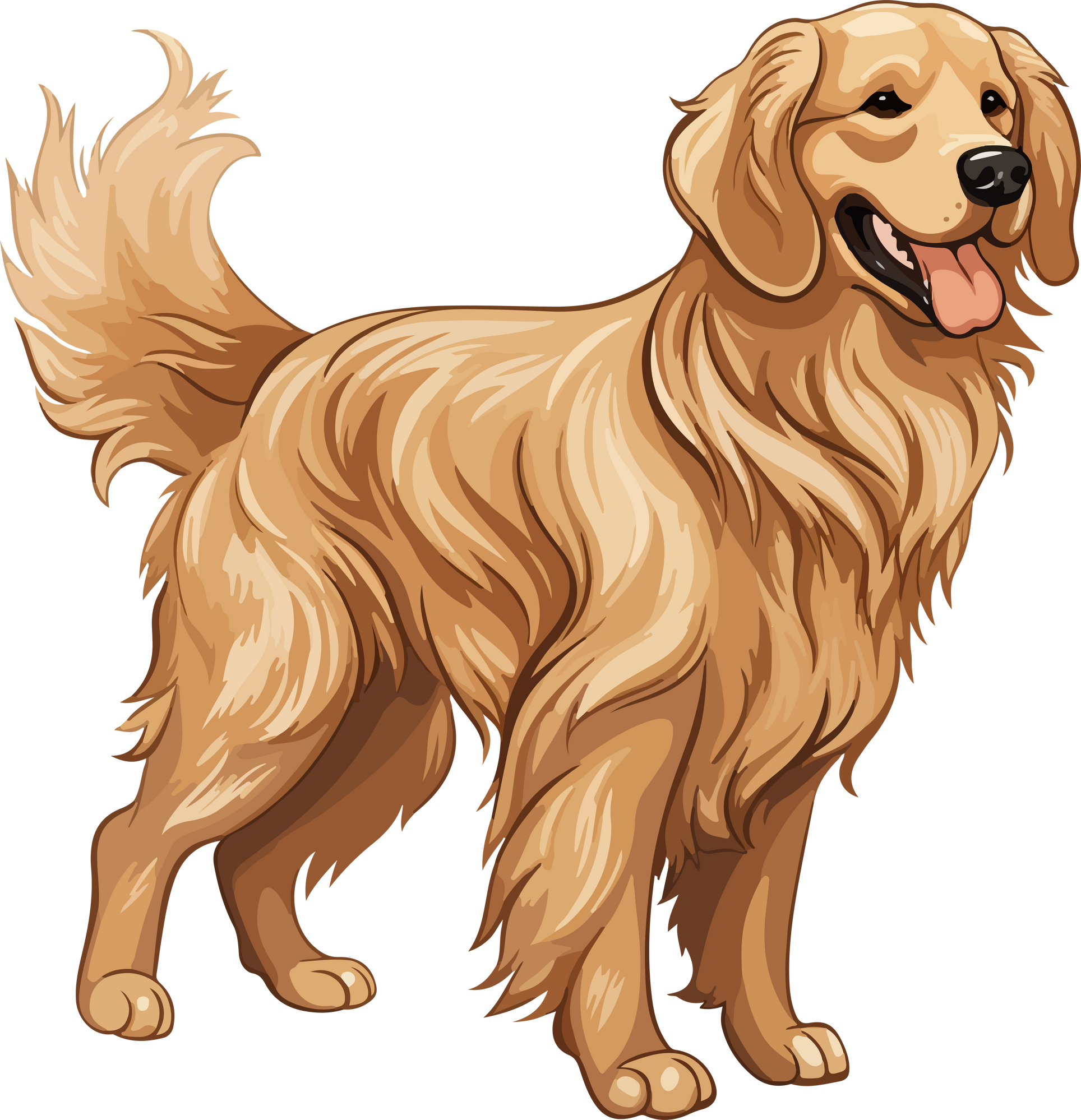 Golden Retriever Illustration.